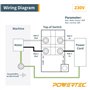 POWERTEC 71651 Interrupteur à palette 110/220 V avec vis pour installation de boîte de gang
