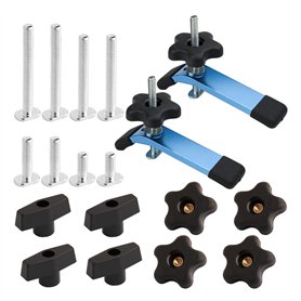 POWERTEC 72250 Lot de 2 colliers de serrage en T