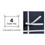 Amazon Basics Parure de lit 2 pièces en microfibre, housse de couette 135 x 200 cm et 1 taie d'oreiller 80 x 80 cm, bleu marine 