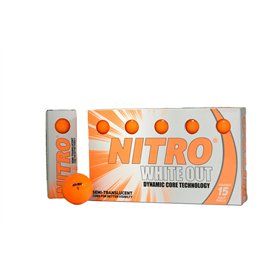 Nitro White Out Balles de Golf (Lot de 15) – Orange