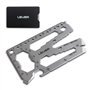 Lever Gear Toolcard Pro - Carte de crédit Multi-outils 40 en 1. Élégant Portefeuille minimaliste multi-outils en acier inoxydabl