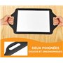 Mirrorvana XL Miroir à Main pour Barbier et Salon de Coiffure, Miroir Coiffeur Portable Professionnel, Noir, 35x21 cm
