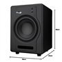 Fluid Audio F8S Subwoofer de studio actif (amplificateur de classe D 200W, réponse en fréquence 30-200Hz, compact et puissant, a