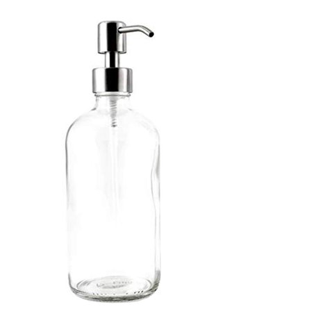 1 flacon rond en verre transparent vide