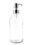 1 flacon rond en verre transparent vide