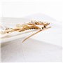 JUSTUSNX Accessoires de cheveux en forme de fleur dorée avec perles et cristaux - Épingles à cheveux de mariage pour femmes et f