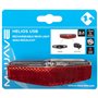 M-Wave Helios USB Feu arrière pour Porte-Bagages de Batterie Mixte Adulte, Rouge