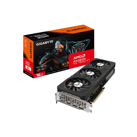 Gigabyte Radeon RX 7600 XT Gaming OC 16G Carte Graphique 3 Ventilateurs WINDFORCE 16 Go 128 Bits GDDR6