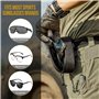 OneTigris Etui à Lunettes Rigide Tactique Zippé La Boîte De Protection pour Les Lunettes en 1000D Nylon avec Molle (Noir)