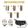 OneTigris Etui à Lunettes Rigide Tactique Zippé La Boîte De Protection pour Les Lunettes en 1000D Nylon avec Molle (Noir)