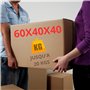SANYGIENE | Kit 10 Cartons Déménagement 60 X 40 X 40 cm | Caisse Américaine XL Jusqu'à 20 KGS | 1 Rouleau Scotch Brun Offert | V
