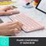 Clavier ordinateur - Bluetooth - Logitech - K380 Multi-Device - ROSE 59,99 €