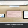 Clavier ordinateur - Bluetooth - Logitech - K380 Multi-Device - ROSE 59,99 €