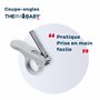 THERMOBABY - Coupe Ongles Gris Charme - hygiène bebe - Adapté à bébé - Dès 6 mois