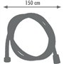 Flexible de douche - ROUSSEAU - Raccord universel - Format compact - Écrous métal - Longueur 1m50 - Inox chromé simple agrafage