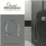Flexible de douche - ROUSSEAU - Écrous métal anti-torsion - Réducteur de débit - Longueur 1m50 - Inox chromé double agrafage