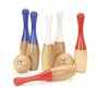 VILAC - Jeu de quilles Elysée - Jeu d'adresse - Activité familiale - Quilles en Bois de Hêtre - Jeu de Jardin - Couleurs France