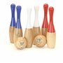 VILAC - Jeu de quilles Elysée - Jeu d'adresse - Activité familiale - Quilles en Bois de Hêtre - Jeu de Jardin - Couleurs France 