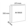 Exacompta - réf. 51840E - Carton de 10 classeurs opaque rigide personnalisable 3 poches - 4 anneaux en D de 15 mm - Dimensions e