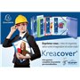 Exacompta - réf. 51840E - Carton de 10 classeurs opaque rigide personnalisable 3 poches - 4 anneaux en D de 15 mm - Dimensions e