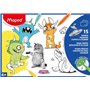 Maped - 15 Papiers Magiques à Effets à Colorier - Format A4 (21 x 29,7 cm) - Coloriage Photo - Pochette Carton réutilisable de 1