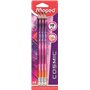 Maped - Crayons Graphite HB #2 Black'Peps Tatoo Cosmic Teens - à Papier en Bois Avec Gomme - Forme Ergonomique - 6 Coloris Aléat
