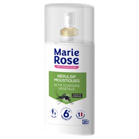 MARIE ROSE - Spray Anti-moustiques Répulsif- 100ml - Actif d'origine végétale - Citriodiol - 6h de protection - Pour toute la fa