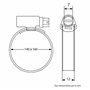Restagraf - Colliers de Serrage à Vis Tangente - Diamètre de 140 à 160 - Acier Inoxydable W2 - Réf. 7571 - Sachet de 2