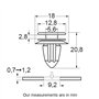 Agrafes pour vehicules type suzuki Restagraf Ref: 11783