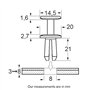 Agrafes pour vehicules type fiat - alfa romeo - lancia Restagraf Ref: 12633