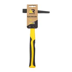 Rhino 18912 16 mm Marteau électricien Manche incassable (trimatière) - Largeur tête 16 mm - Permet de clouer