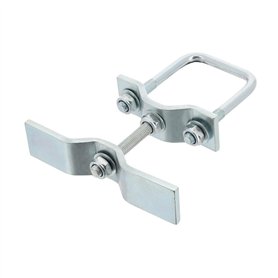 AB TECH Support de roue de secours pour timon 60x60mm Argenté Acier zingué