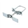 AB TECH Support de roue de secours pour timon 60x60mm Argenté Acier zingué
