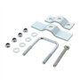 AB TECH Support de roue de secours pour timon 60x60mm Argenté Acier zingué