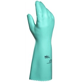 Mapa Professional ULTRANITRIL 377 – Gants en nitrile avec protection chimique longue durée Vert Taille 8 (1 paire)