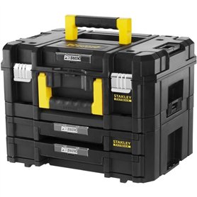 Kit 2 Mallettes PRO-STACK - STANLEY FATMAX - FMST1-71981 - 2 poignées - 2 tiroirs - 21