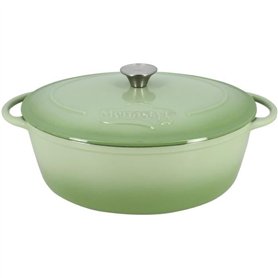 Cocotte - MENASTYL - 6020072 - Ronde - En fonte acier émaillé - Vert - 6