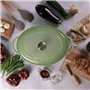 Cocotte - MENASTYL - 6020072 - Ronde - En fonte acier émaillé - Vert - 6,5 litres