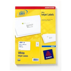AVERY ZWECKFORM Boîte de 450 étiquettes adresses jet d encre 63