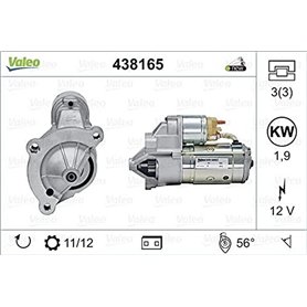 VALEO 438165 Démarreur Puissance nominale: 1