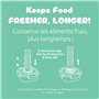 Lot de 3 boîtes sous vide alimentaire en verre avec couvercle hermétique - Pompe manuelle incluse - Dateur intégré - Compatibles