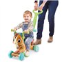 VTech - Joey, Mon Porteur Trotti-Magique 5 en 1, Trotteur Pousseur Bébé, Porteur Évolutif, Jouet d'Activité et de Développement 