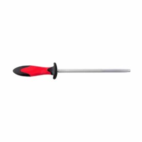 Fischer Fusil à aiguiser en acier 25cm grain standard manche rouge et gris - Fabriqué en France
