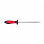 Fischer Fusil à aiguiser en acier 25cm grain standard manche rouge et gris - Fabriqué en France