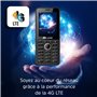 Téléphone portable pour personnes âgées Energizer E288S Quad Core 4 GB RAM Noir