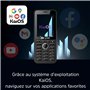 Téléphone portable pour personnes âgées Energizer E288S Quad Core 4 GB RAM Noir