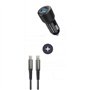 Pack chargeur + câble - THOMSON - Chargeur de voiture 60 W - Câble C vers L 5A - Longueur 1.5m