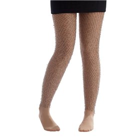 P'TIT CLOWN - 74770 - Collant Fantaisie Femme - Effet Jambes Poilues - Couleur Chair - Accessoire Humour pour Déguisement Carnav