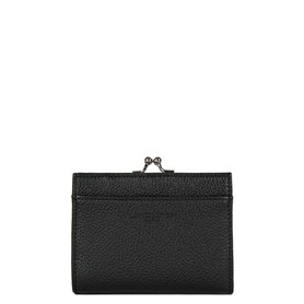 Lancaster | Foulonné PM - Porte-Monnaie Cuir de Vachette Grainé Noir