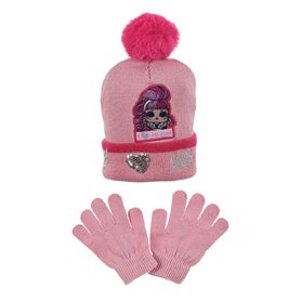L.O.L. Surprise! Ensemble d'hiver pour fille avec bonnet et gants pompon
